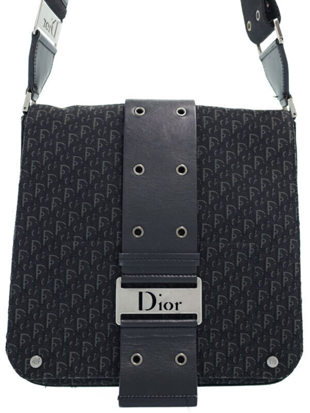 Christian Dior Street Chic Trotter Shoulder Bag monogram leather strap
